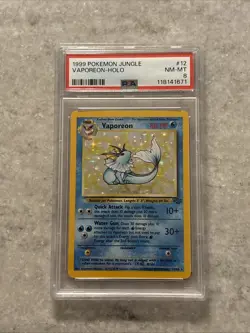 1999 Pokemon Jungle Vaporeon Holo #12 PSA 8 NM-MT - Image 1
