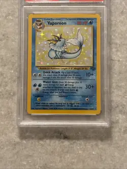 1999 Pokemon Jungle Vaporeon Holo #12 PSA 8 NM-MT - Image 3