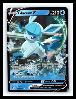 💥 Glaceon V Holo 040/203 Ultra Rare Pokemon SWSH07: Evolving Skies - Image 1