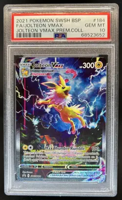 2021 Pokemon SWSH Black Star Promos Jolteon VM #SWSH184 PSA 10 - Image 1