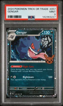2024 POKEMON TRICK OR TRADE #057 GENGAR PSA 9 - Image 1