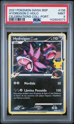2021 POKEMON SWSH BLACK STAR PROMO #138 HYDREIGON C-HOLO PSA 9 - Image 1
