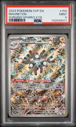 2024 POKEMON SVP EN-SV BLACK STAR PROMO #159 MAGNETON PSA 9 - Image 1