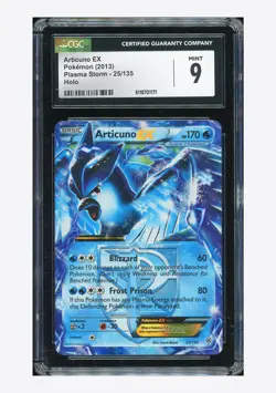 Pokemon CGC 9 Articuno EX Ultra Rare 2013 25/135 Plasma Storm English - Image 1
