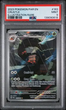 2023 POKEMON PAR EN-PARADOX RIFT ILLUSTRATION RARE #183 CRUSTLE PSA 9 - Image 1
