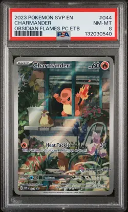 Charmander Pokemon Center Stamped Promo 044 SVP Obsidian Flames PSA 8 NM/MT - Image 1