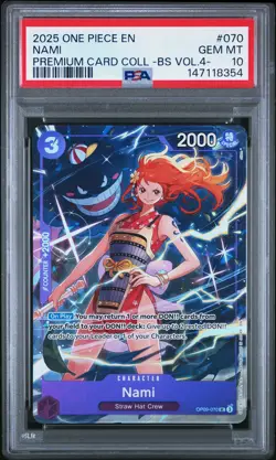 2025 ONE PIECE PREMIUM COLLECTION BEST SELECTION VOL.4 #070 NAMI PSA 10 - Image 1