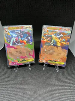 Pokemon MEP Mega Charizard X EX & Mega Charizard Y EX Holo Card Lot - Image 1