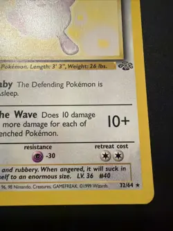 Pokemon Card Wigglytuff 1st Edition Jungle Set Non Holo 32/64 1999 Wizards - Image 4