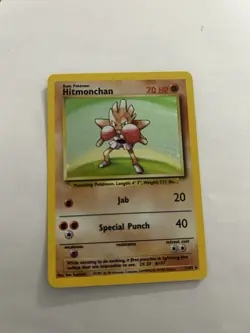Pokemon TCG Base Set Hitmonchan Holo Rare Card 7/102 - Image 1