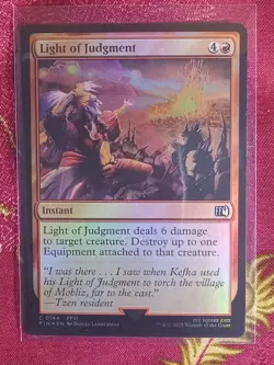 FOIL Light of Judgment Final Fantasy Magic The Gathering MTG Card red instant - Image 1