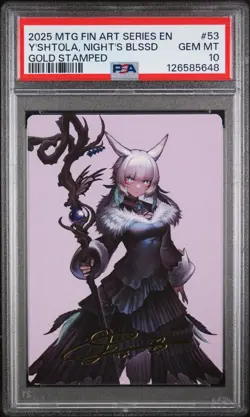 2025 Y'shtola, Night's Blessed -Final Fantasy Art Series 53/53 Gold Stamp PSA 10 - Image 1
