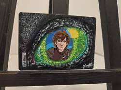 MTG Sol Ring Hiccup in Toothless Eye Alter Hand Painted by BAZAYO 1/1 - Image 3