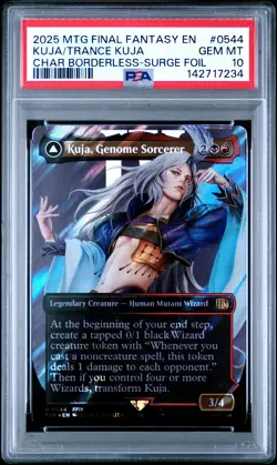 2025 MTG FF BORDERLESS-FOIL KUJA, GENOME SORCERER/TRANCE KUJA FATE DEFIED PSA 10 - Image 1