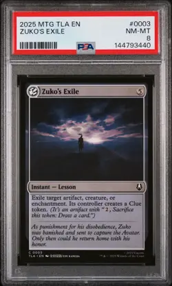 2025 MAGIC: THE GATHERING AVATAR: THE LAST AIRBENDER #0003 ZUKO'S EXILE PSA 8 - Image 1