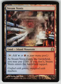 MTG Return to Ravnica #247 Steam Vents Near Mint or Better Rare - Image 1