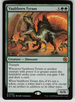 MTG Outlaws: The Big Score #20 Vaultborn Tyrant NM Pristine Mythic - Image 1