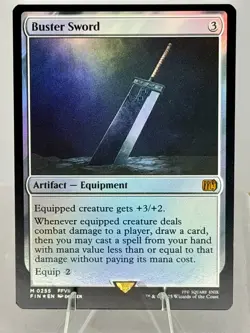 MTG Magic the Gathering Buster Sword (255/764) Final Fantasy NM FOIL - Image 1