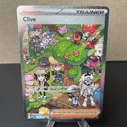 Pokemon Clive Full Art Holo Trainer SV: Paldean Fates 236/091 Special Rare NM - Image 1