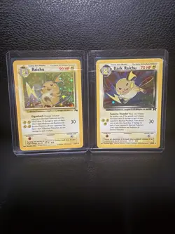 Pokemon Card Lot Team Rocket, Base Set, Raichu, Dark Raichu, Holo - Image 1