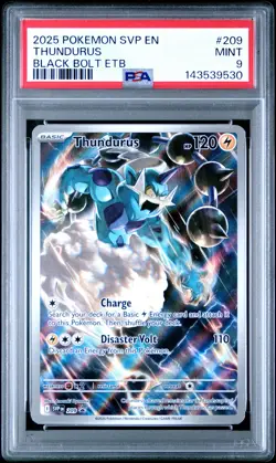 2025 POKEMON SVP BLACK BOLT ELITE TRAINER BOX PROMO #209 THUNDURUS PSA 9 - Image 1