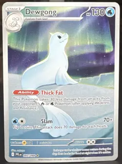 Pokemon TCG Dewgong 097/094 Me02: Phantasmal Flames Illustration Rare Holo Card - Image 1