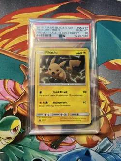 2019 Pokemon SM Black Star Promo Fall Collector Chest Pikachu Holo PSA 10 - Image 1