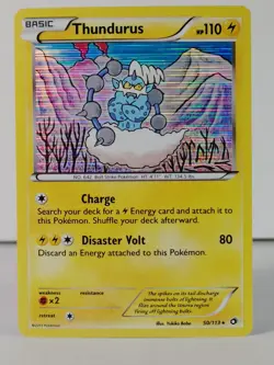 Thundurus - POKEMON - Legendary Treasures - 50/113 - Holo Rare - NM -A - Image 1