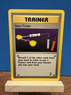 Pokemon TCG Item Finder 103/130 Base Set 2 Regular Rare WOTC Trainer Card - Image 1
