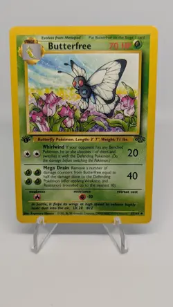1st Edition Butterfree 33/64 Uncommon 1999 Jungle WOTC Pokemon Cards LP! - Image 1