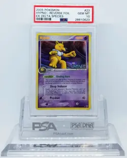 POKEMON EX DELTA SPECIES HYPNO #23 REVERSE HOLO FOIL RARE PSA 10 GEM MINT #* - Image 2