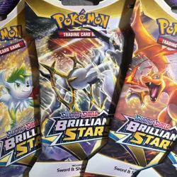 Pokemon Sword & Shield Brilliant Stars Sleeved Booster Pack Sealed 5 Packs 820650809972 - Image 3