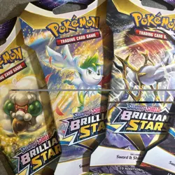 Pokemon Sword & Shield Brilliant Stars Sleeved Booster Pack Sealed 5 Packs 820650809972 - Image 4
