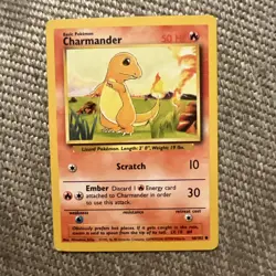 Pokemon Original 1999 Base Set Charmander Pokemon Card 46/102 - Image 1