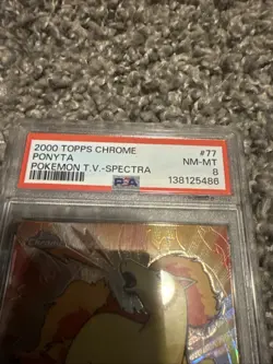 Topps 2000 Chrome Pokemon T.V. #77 Ponyta PSA 8 - Image 2
