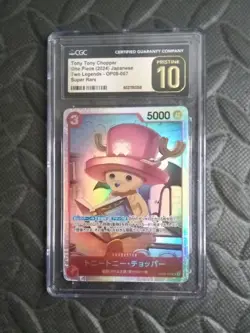 CGC 10 PRISTINE Tony Tony Chopper OP08-007 SR Two Legends One Piece Japanese - Image 1