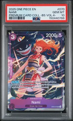 2025 ONE PIECE PREMIUM COLLECTION BEST SELECTION VOL.4 #070 NAMI PSA 10 - Image 1