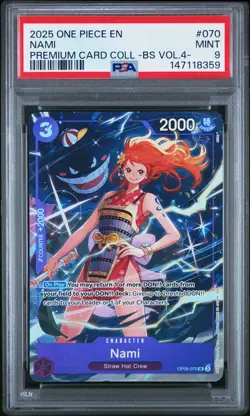 2025 ONE PIECE PREMIUM COLLECTION BEST SELECTION VOL.4 #070 NAMI PSA 9 - Image 1