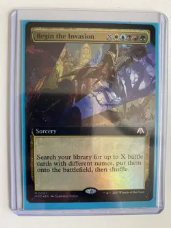 Begin the Invasion *FOIL EXT ART* March of Machine MTG NM/MT MOC Combine Ship - Image 1