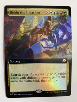 Begin the Invasion *FOIL EXT ART* March of Machine MTG NM/MT MOC Combine Ship - Image 2