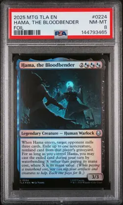 2025 MTG AVATAR: THE LAST AIRBENDER FOIL #0224 HAMA, THE BLOODBENDER PSA 8 - Image 1