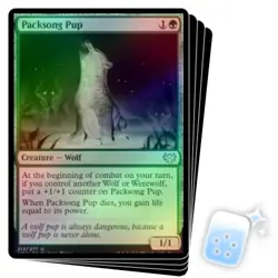 FOIL PACKSONG PUP X4 Innistrad: Crimson Vow VOW Magic MTG MINT CARD - Image 1