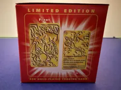 POKEMON CHARIZARD 23K GOLD PLATED CARD BURGER KING 1999 FACTORY SEALED - Image 4