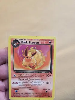 Pokemon Dark Flareon 35/82 Team Rocket Uncommon 2000 mod play w toploader - Image 2