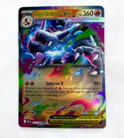 Pokemon TCG Mega Charizard X ex 013/094 Mega Evolution Phantasmal Flames Holo NM - Image 1
