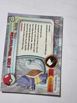 Wartortle #08 - 1999 Topps Pokemon TV Animation Edition~ Foil - Image 2