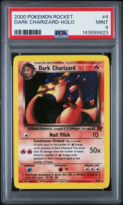 2000 POKEMON ROCKET #4 DARK CHARIZARD-HOLO PSA 9 - Image 1