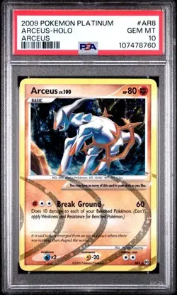 2009 POKEMON PLATINUM ARCEUS #AR8 ARCEUS-HOLO PSA 10 - Image 1