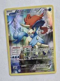 Pokemon Keldeo XY118 Holo Black Star Promo Card Full Art NM - Image 1