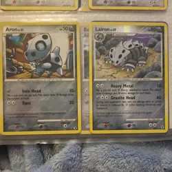 Aron & Lairon Diamond & Pearl Pokemon TCG Cards Lot - 54/112, 46/112, Halo - Image 1